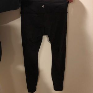 Lululemon low rise black leggings (full length).